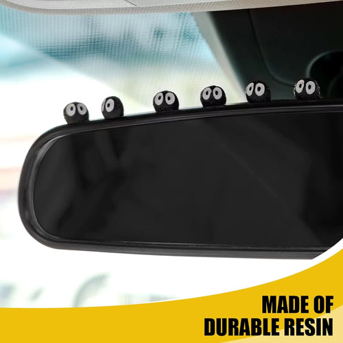 21Pcs Luminous Cute Soot Sprites Car Interior Decor Car Ornaments for Rear View Mirror Dashboard Decoration Funny Accessories