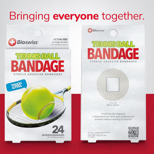 Bandages, Tennis Ball Shaped Self Adhesive Bandage Set, Latex Free, Sterile Wound Care, 24 Count