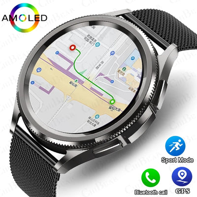 New Smartwatch Men GPS NFC Health Monitoring Heart Rate Blood Oxygen AI Voice Assistant Bluetooth Call Smart Watch 6 Classics