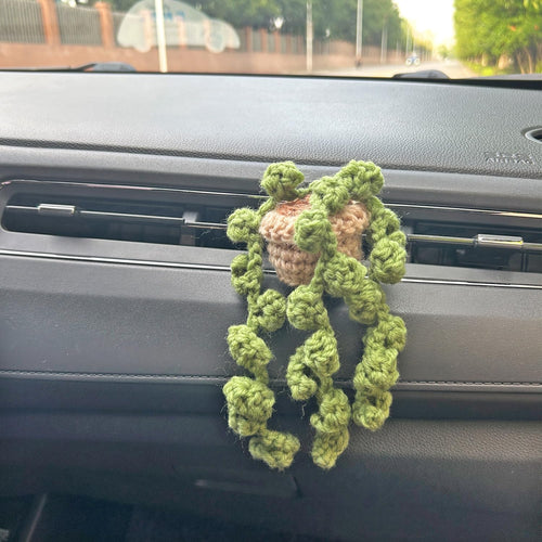 Handmade Vent Clips Car Accessories,Crochet Flower Car Air Vent Fresheners Clips,Cute Car Accessories,Car Air Outlet Clip Decoration,Car Interior Accessories for Women Girls