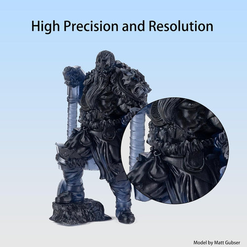 Fast Abs-Like 3D Printer Resin 405Nm Uv-Curing Non-Brittle High Precision 3D Printing Liquid Standard Photopolymer Resin for LCD DLP 3D Printing 8K Capable (Smoky Black, 1Kg)