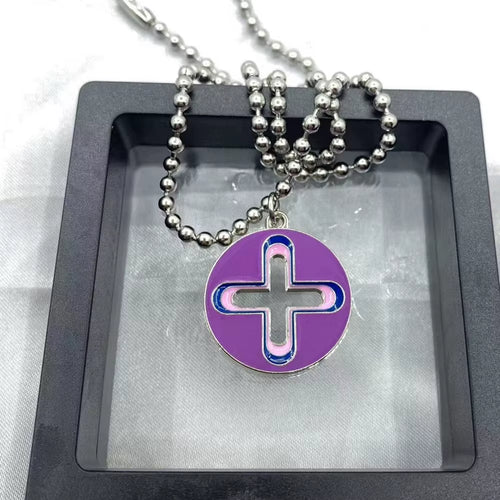 Fashion Niche Designer Colorful Dripping Oil Pendant Necklace Luxury Personality Hip Hop Necklace for Men and Women