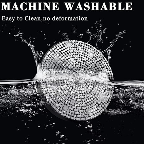 2Pcs Cute Bling Car Cup Holder Coaster Mat with Rhinestone for Women Girl Universal anti Slip Automotive Interior Accessories