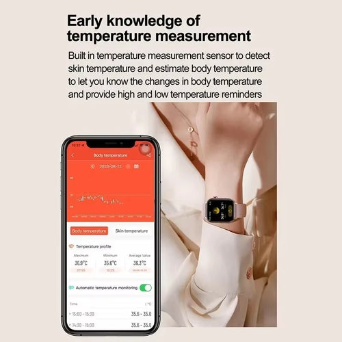 AI Diagnostic Detector Smart Watch Women Blood Lipid and Uric Acid Body Composition Test Women Menstrual Health Tracker 2025 New