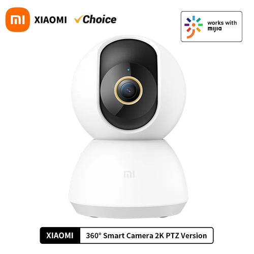 360° Smart Home Security Camera Mi PTZ 2K Webcam 1296P 3 Megapixel AI Human Detection Night Vision Webcam Chinese Version