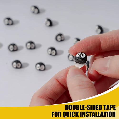 21Pcs Luminous Cute Soot Sprites Car Interior Decor Car Ornaments for Rear View Mirror Dashboard Decoration Funny Accessories